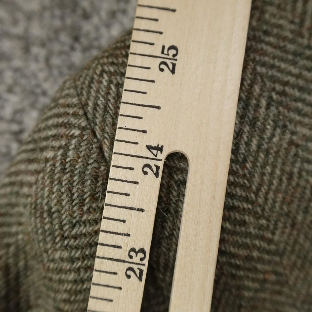 VTG Haggar Blazer Mens 46 Brown Gray Herringbone Wool Elbow Patch Sport Coat USA